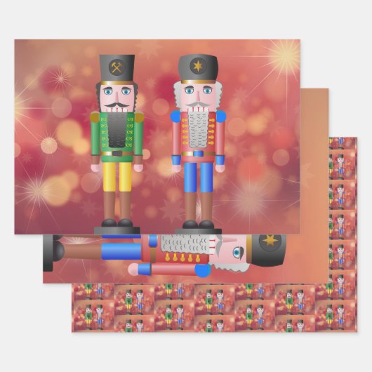 Feuille De Papier Cadeau Nutcrackers (Lot)