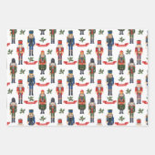 Feuille De Papier Cadeau Nutcrackers de Noël (Devant 3)