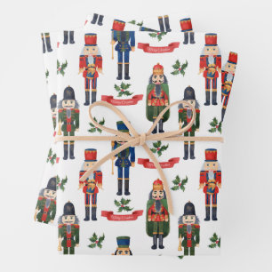 Feuille De Papier Cadeau Nutcrackers de Noël