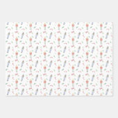 Feuille De Papier Cadeau Nutcrackers de Noël aquarelle (Devant 3)
