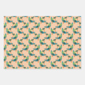 Feuille De Papier Cadeau Oasis moderne de palmiers du milieu du siècle (Devant 3)