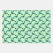 Feuille De Papier Cadeau Oasis moderne de palmiers du milieu du siècle (Devant 2)