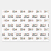 Feuille De Papier Cadeau OBGYN obstétricien gynécologue Empreinte de léopar (Devant)