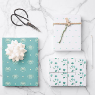 Feuille De Papier Cadeau Occasion spéciale bleue et blanche