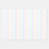 Feuille De Papier Cadeau Occasion spéciale Pastel Candy Stripes Retro (Devant 2)