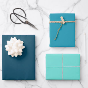 Feuille De Papier Cadeau Océan bleu