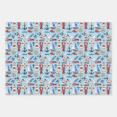 Feuille De Papier Cadeau Océan nautique (Devant)