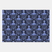 Feuille De Papier Cadeau Octopus (dark background) (Devant)