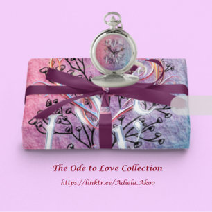Feuille De Papier Cadeau Ode to Love Wrapping Paper par la poète Adiela Ako