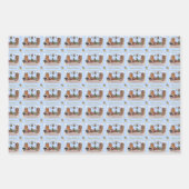 Feuille De Papier Cadeau Ode to The Nutcracker Ballet Blue (Devant)