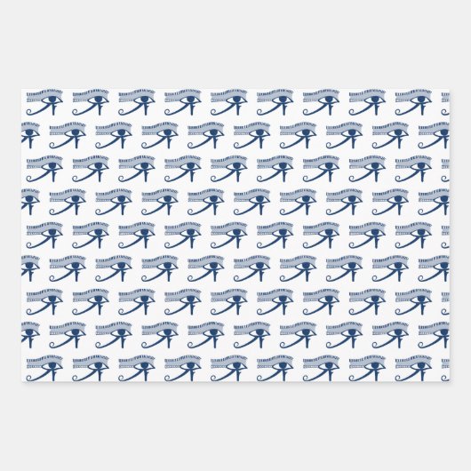 Feuille De Papier Cadeau OEil bleu d'Horus Amulet (Devant)