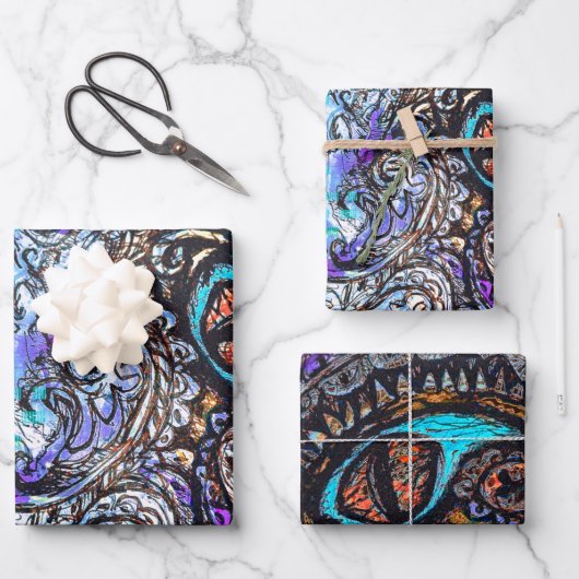 Feuille De Papier Cadeau OEil d'un monstre marin (Recto)