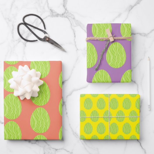 Feuille De Papier Cadeau OEuf de Pâques (Recto)