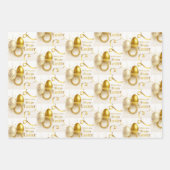 Feuille De Papier Cadeau Oeuf de Pâques d'or (Devant 3)