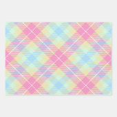 Feuille De Papier Cadeau Oeuf de Pâques Pastel Plaid  (Devant 2)