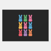 Feuille De Papier Cadeau Oeufs de lapin de Pâques Plaid Leopard (Devant)