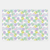 Feuille De Papier Cadeau Oeufs de Pâques (Devant)