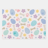 Feuille De Papier Cadeau OEufs de Pâques mignons Empreintes de pattes Coule (Devant)