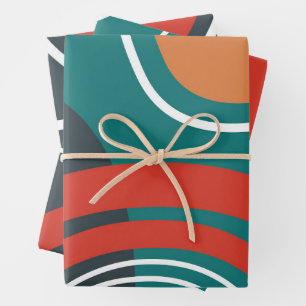 Feuille De Papier Cadeau OEuvre d'art de Boho Sun et arc-en-ciel