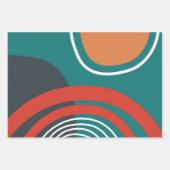 Feuille De Papier Cadeau OEuvre d'art de Boho Sun et arc-en-ciel (Devant)