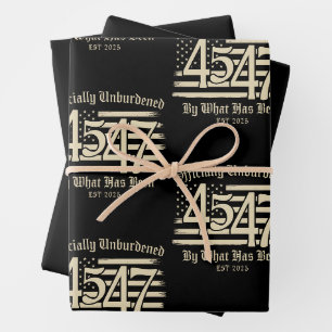Feuille De Papier Cadeau Officiellement Délivré De Ce Qui A Été Trump 45 47