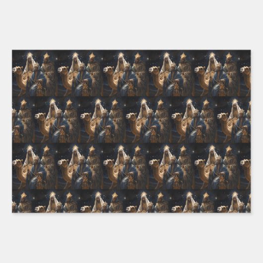 Feuille De Papier Cadeau Oh Soirée Sainte ! Oh Night Devine (Devant)