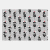 Feuille De Papier Cadeau Oie de Noël lunatique (Devant 2)