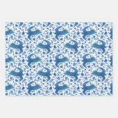 Feuille De Papier Cadeau Oiseau d'art populaire nordique (Devant 2)