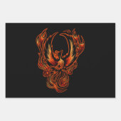 Feuille De Papier Cadeau Oiseau De Feu (Devant 2)