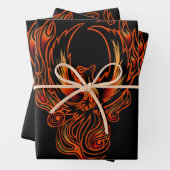 Feuille De Papier Cadeau Oiseau De Feu (En situation)