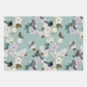 Feuille De Papier Cadeau Oiseaux (Devant)