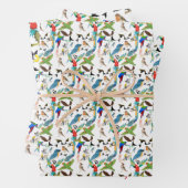 Feuille De Papier Cadeau Oiseaux (En situation)