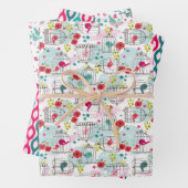 Feuille De Papier Cadeau Oiseaux (En situation)