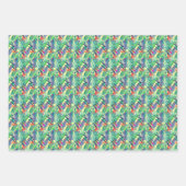 Feuille De Papier Cadeau Oiseaux d'aquarelle (Devant)