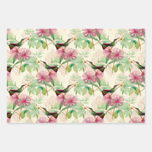 Feuille De Papier Cadeau Oiseaux de Humming Series Design Seven