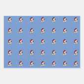 Feuille De Papier Cadeau Oiseaux de Noël (Devant 2)