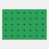 Feuille De Papier Cadeau Oiseaux de Noël (Devant)
