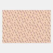 Feuille De Papier Cadeau Oiseaux de Noël, étoiles et baies (Devant 3)