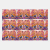 Feuille De Papier Cadeau Oiseaux doux (Devant)