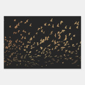 Feuille De Papier Cadeau Oiseaux élégants d'un Mariage de plume (Devant 2)