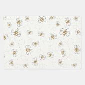 Feuille De Papier Cadeau Oiseaux et abeilles (Devant 3)