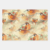 Feuille De Papier Cadeau Oiseaux et abeilles (Devant 2)