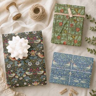 Feuille De Papier Cadeau Oiseaux et fleurs vintage, motifs de William Morri