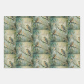 Feuille De Papier Cadeau Oiseaux forestiers de printemps des terres fécales (Devant 3)