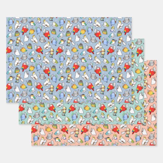 Feuille De Papier Cadeau Oiseaux meurtriers (Lot)