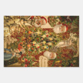 Feuille De Papier Cadeau Old-Fashioned Holiday Merriment (Devant 2)