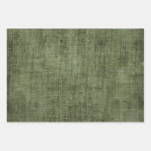 Feuille De Papier Cadeau Olive Green Faux Wood (Devant 3)