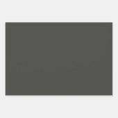 Feuille De Papier Cadeau olive noire (couleur solide) (Devant 3)