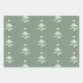 Feuille De Papier Cadeau Olive Pistachio Menthe Green Christmas Tree (Devant)