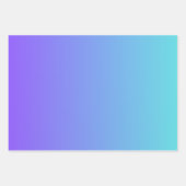 Feuille De Papier Cadeau Ombre bleu argenté violet blanc (Devant 2)